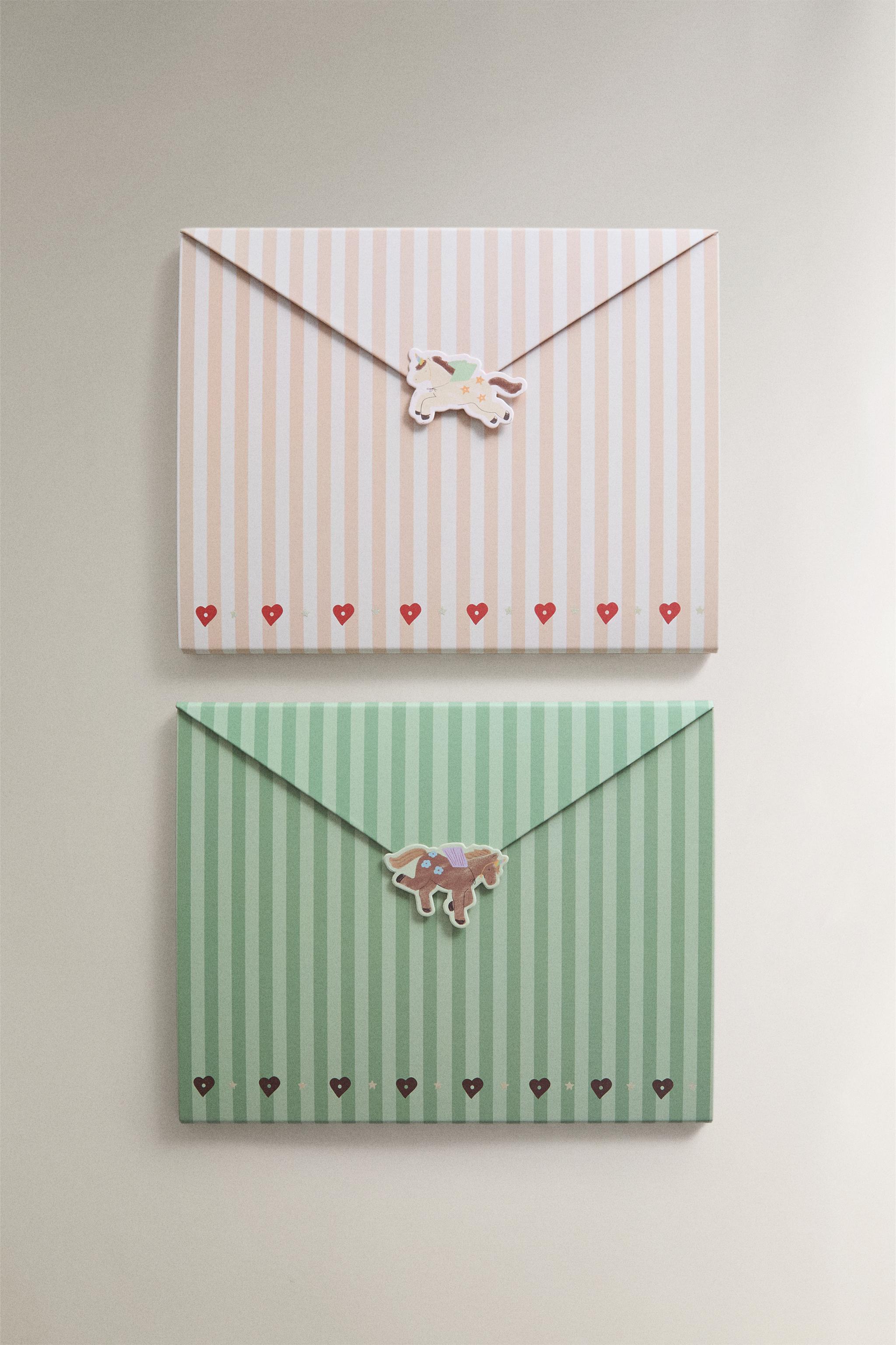 KIDS' UNICORN FOLDER (PACK OF 2) — Pink