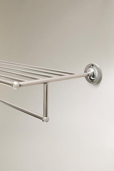 SILVER METAL BATHROOM SHELF - Silver by Zara - Image 1