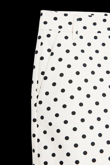 Zara MINI POLKA DOT SHORTS - Black / White