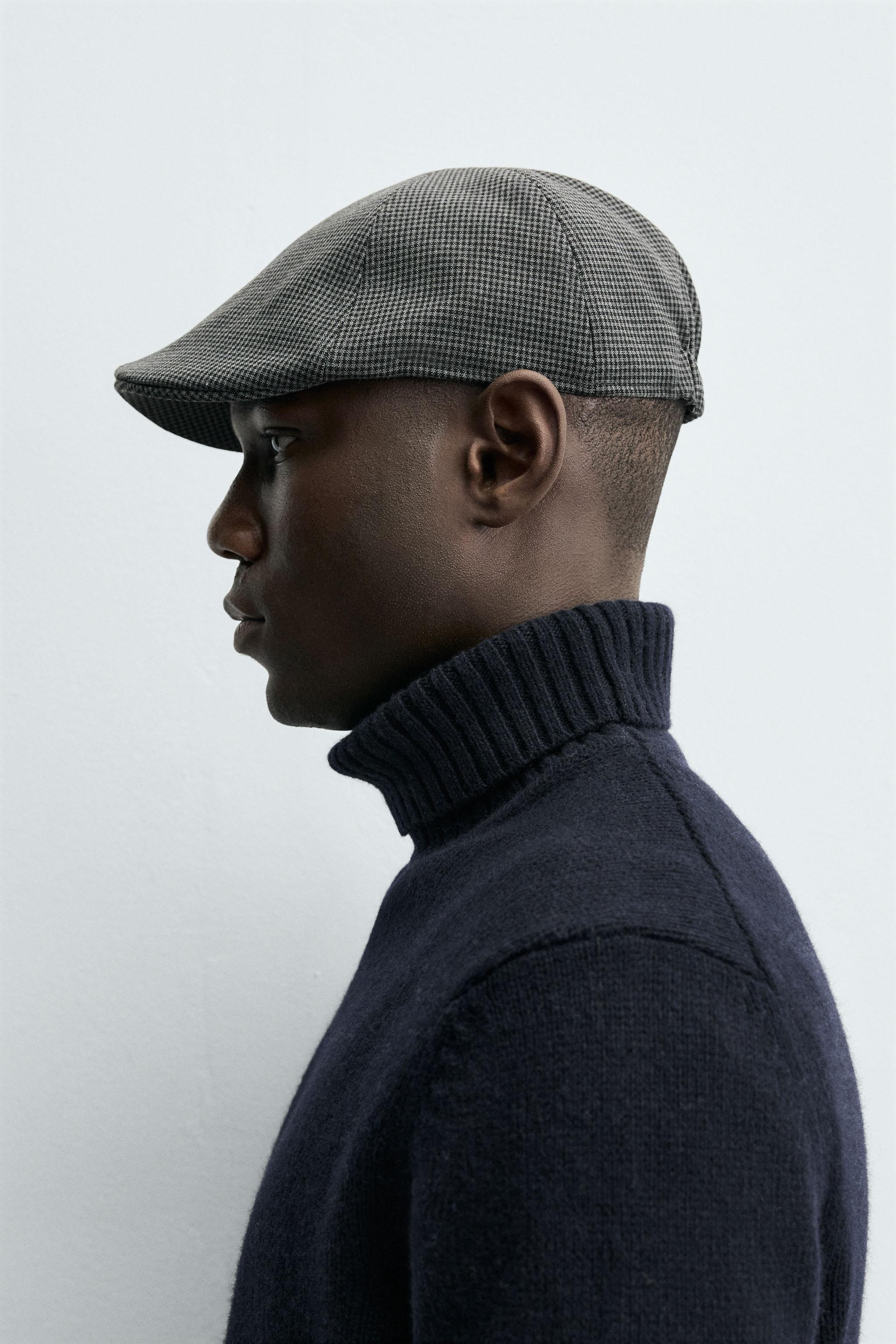 HOUNDSTOOTH FLANNEL BERET