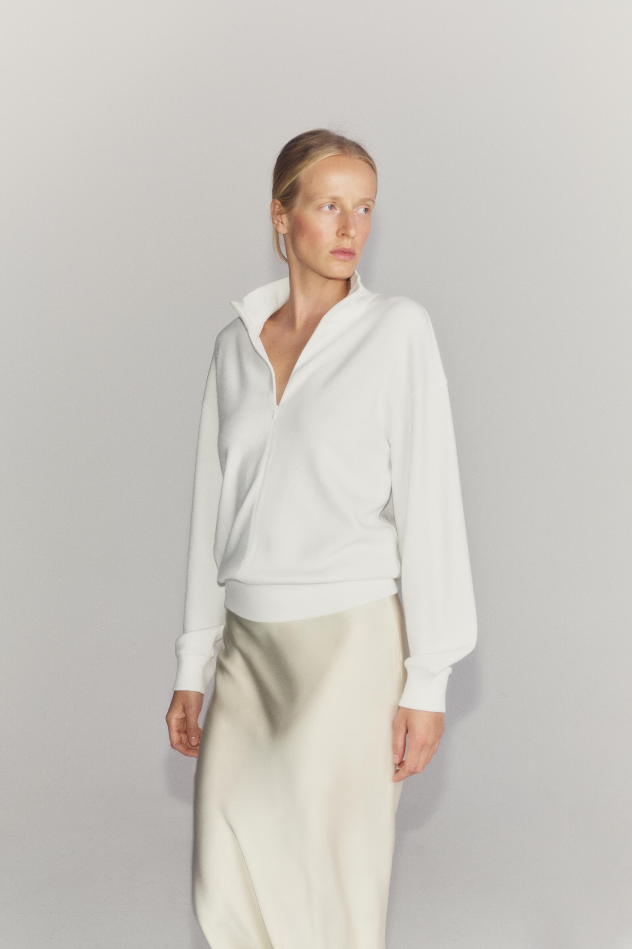 Женские худи Zara ZIP SWEATSHIRT — фото 4