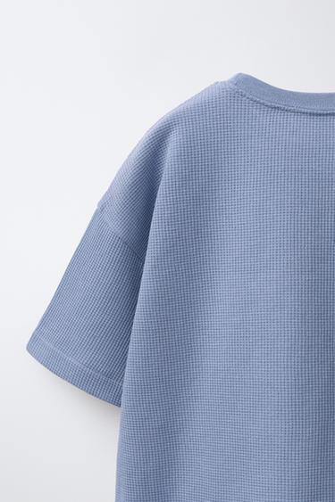 6-14 YEARS/ WAFFLE-KNIT LABEL PYJAMAS - Blue by Zara - Image 7