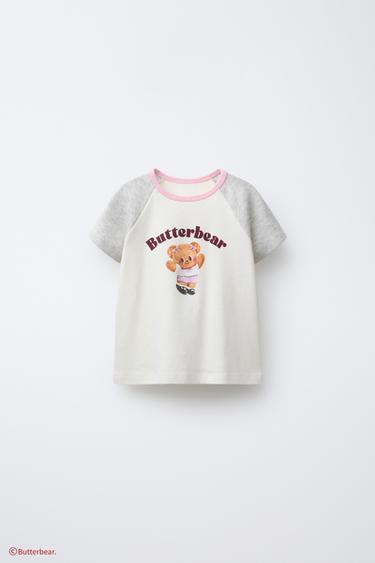 BUTTERBEAR © 래글런 티셔츠 - Zara의 스크래치 화이트 - 이미지 0