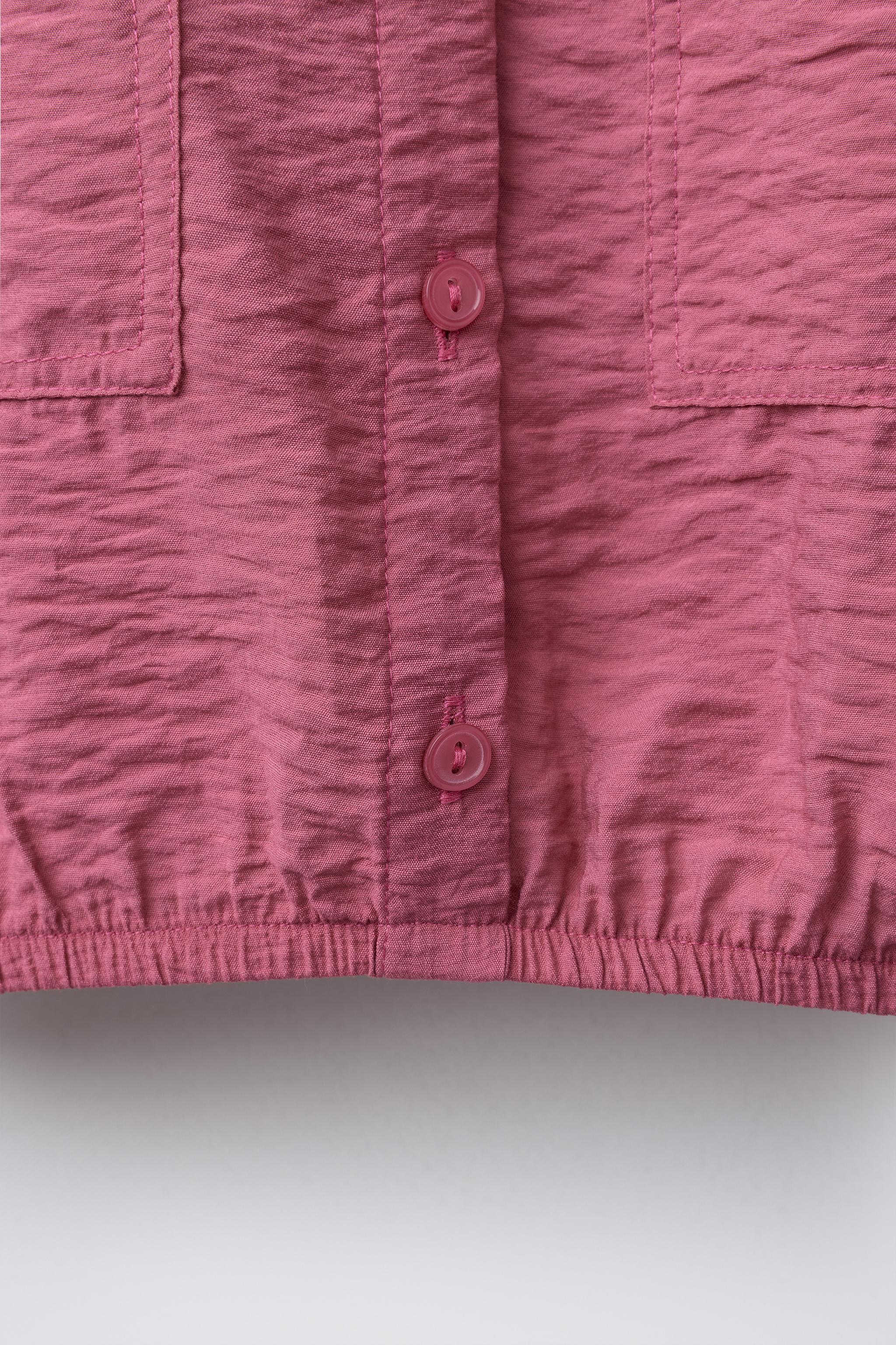 まろ【新品未使用】Drawstring frill waist shirt Tencel swing collar bottoming shirt【s0000013745