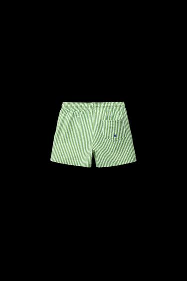6-14 JAHRE/ SEERSUCKER-BADESHORTS - Grün von Zara