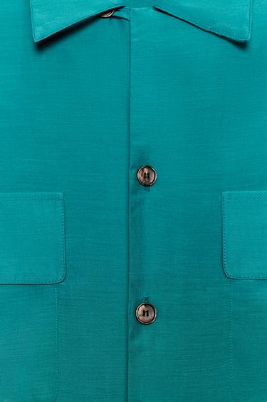 ZW COLLECTION FLOWY SHIRT WITH POCKETS - Petrol blue by Zara - Image 6