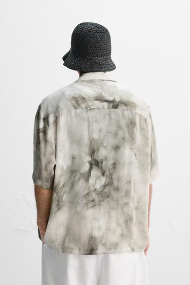 CHEMISE À IMPRIMÉ FLORAL - Gris de Zara - Image 2