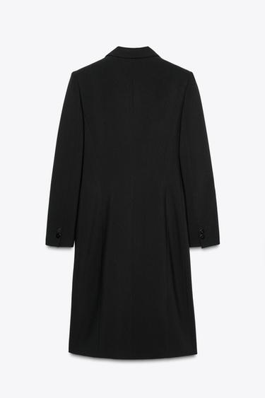 LONG BLAZER WITH SHOULDER PADS - Black by Zara - Image 2