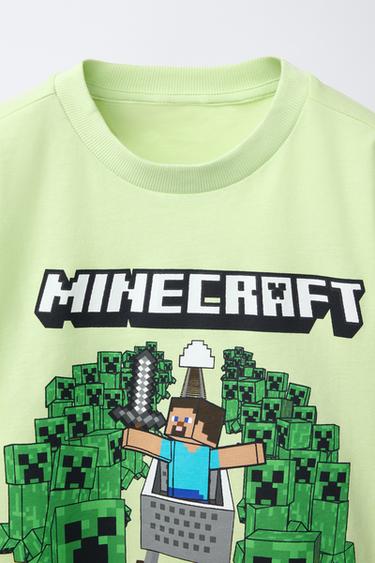 6-14 ANS/ PYJAMA T-SHIRT ET BERMUDA MINECRAFT © MOJANG AB. ™ - Vert lime fluo de Zara - Image 5