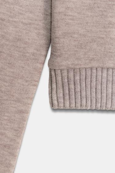 SOFT CROPPED TOP - Beige marl by Zara - Image 6