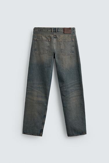 RIPPED STRAIGHT-LEG JEANS - Ink blue by Zara