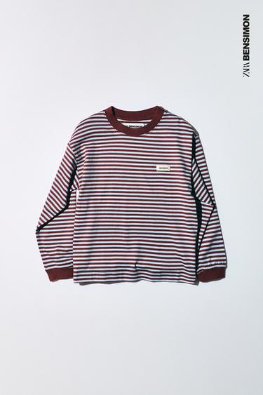 STRIPED T-SHIRT BENSIMON ® X ZARA - Burgundy by Zara