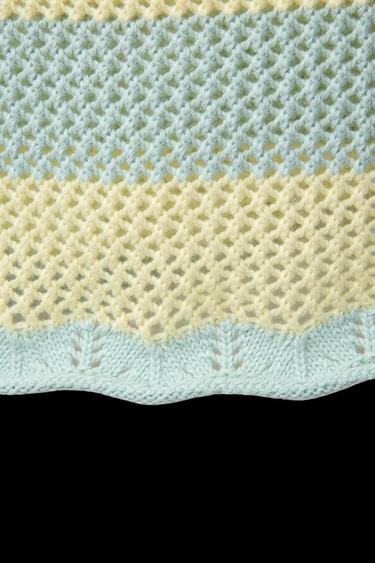 EMBROIDERED KNIT TOP - Sea green by Zara