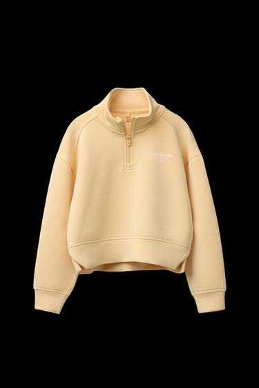MODAL SLOGAN SWEATSHIRT - Yellow by Zara - Image 0