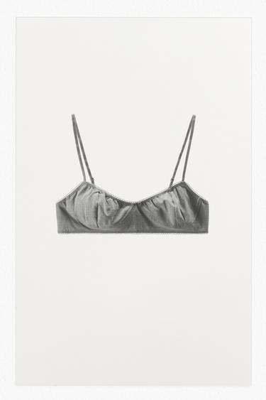 BRALETTE MODAL ONDAS - Gris de Zara