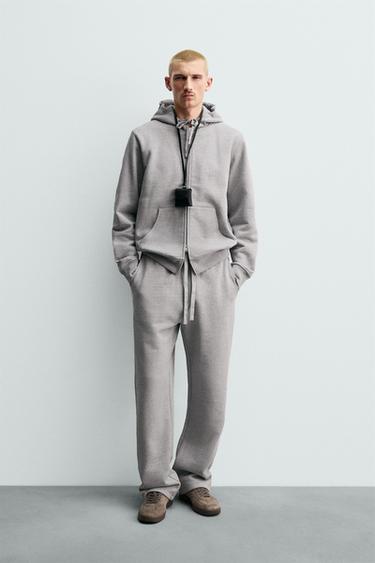 HEAVYWEIGHT REGULAR FIT ORIGINS JOGGERS - Grey marl by Zara