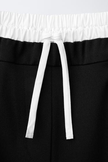 DOUBLE WAISTBAND TROUSERS - Black by Zara - Image 2