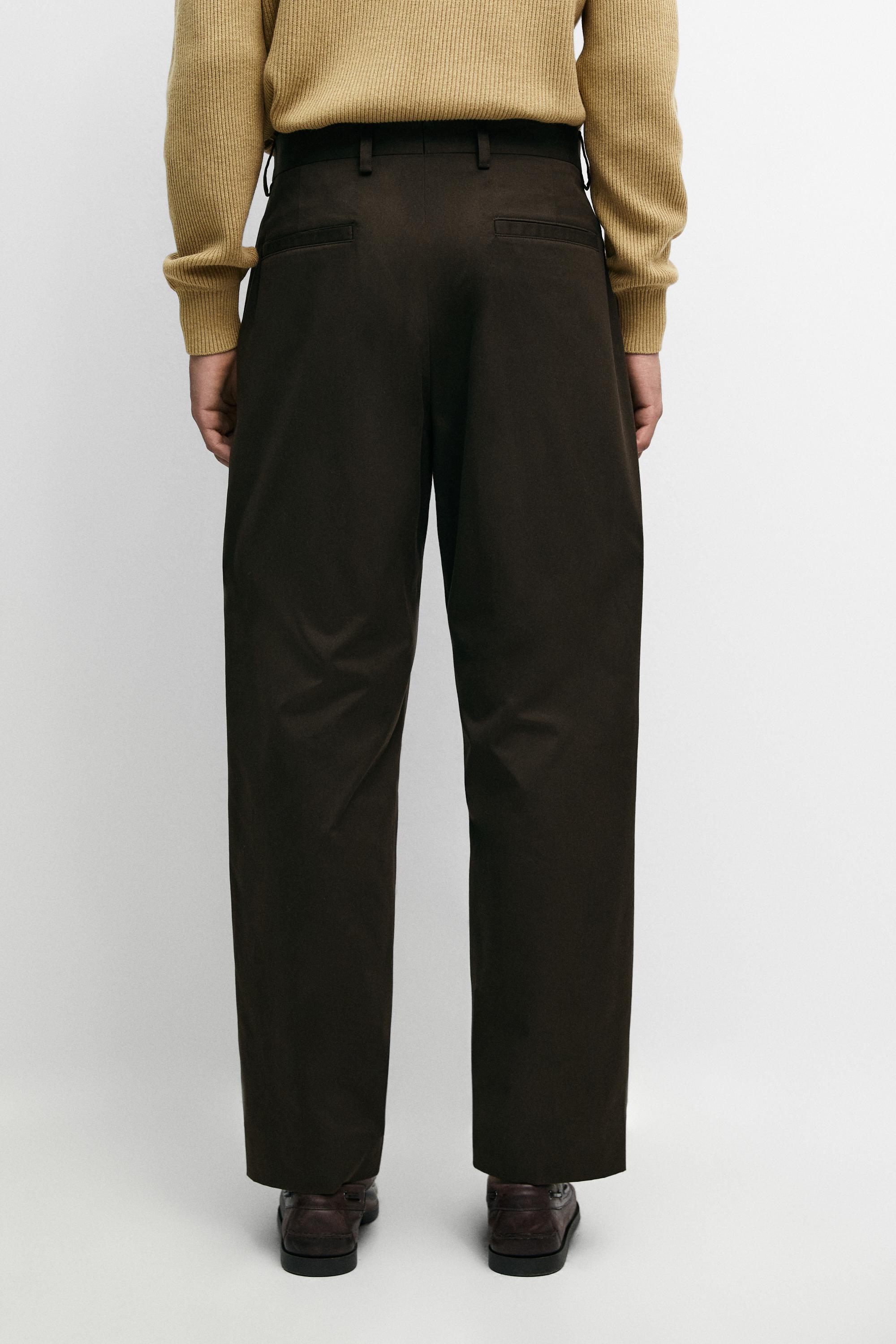 100% cotton wide-leg pants