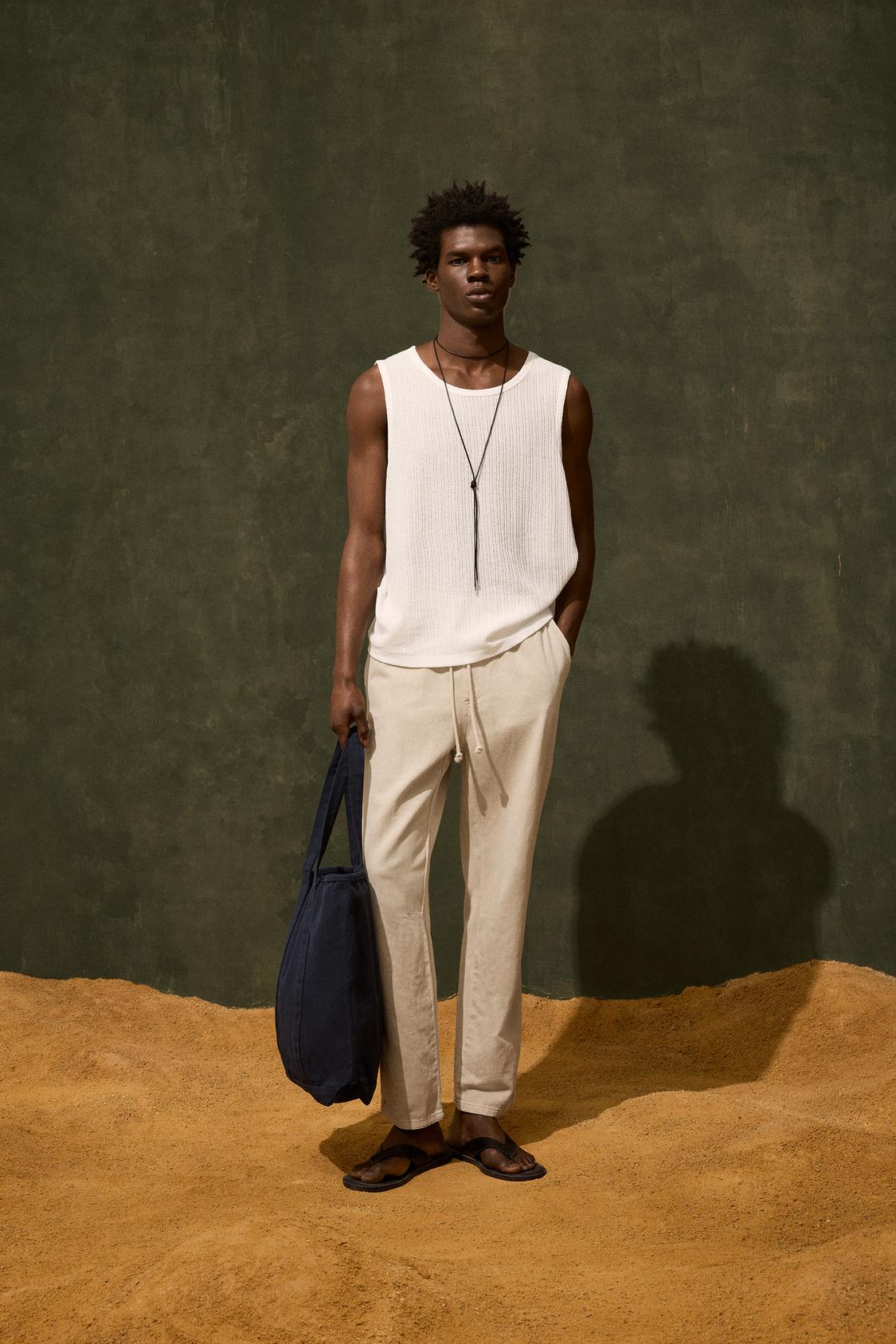 COTTON - LINEN TROUSERS