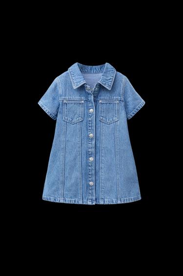 SKATER-KLEID AUS DENIM - Mittelblau von Zara - Bild 0