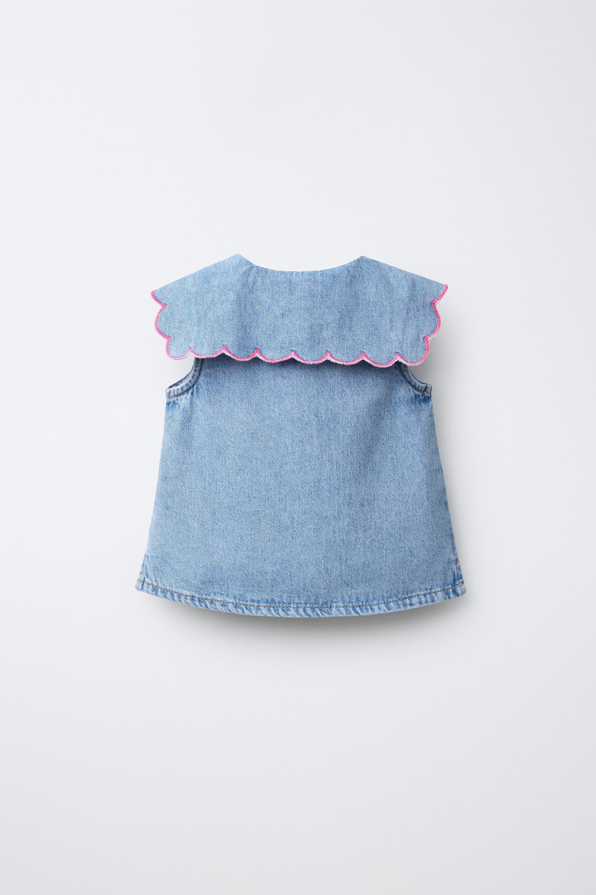 TOP EN DENIM À ONDES