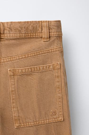 CANVAS STRAIGHT-LEG TROUSERS - Pumpkin by Zara - Image 3
