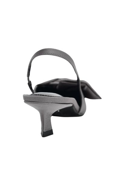 KITTEN HEEL SLINGBACK SHOES - Grey by Zara