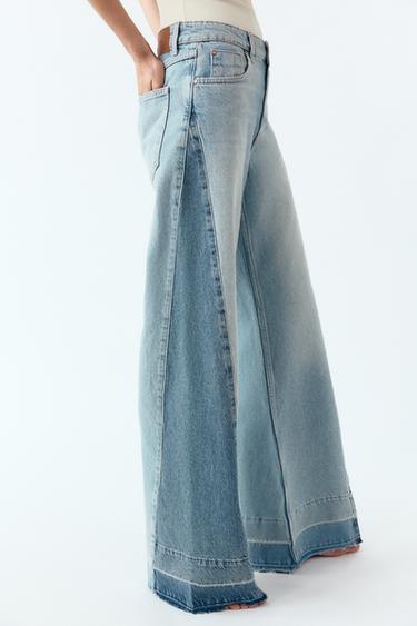 JEAN Z1975 WIDE LEG TAILLE NORMALE CONTRASTE - Bleu clair de Zara - Image 2