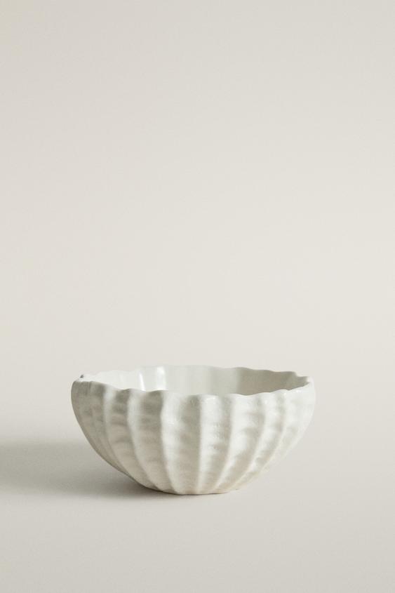 Zara RAISED SNACK BOWL - 白色 - 圖片 0