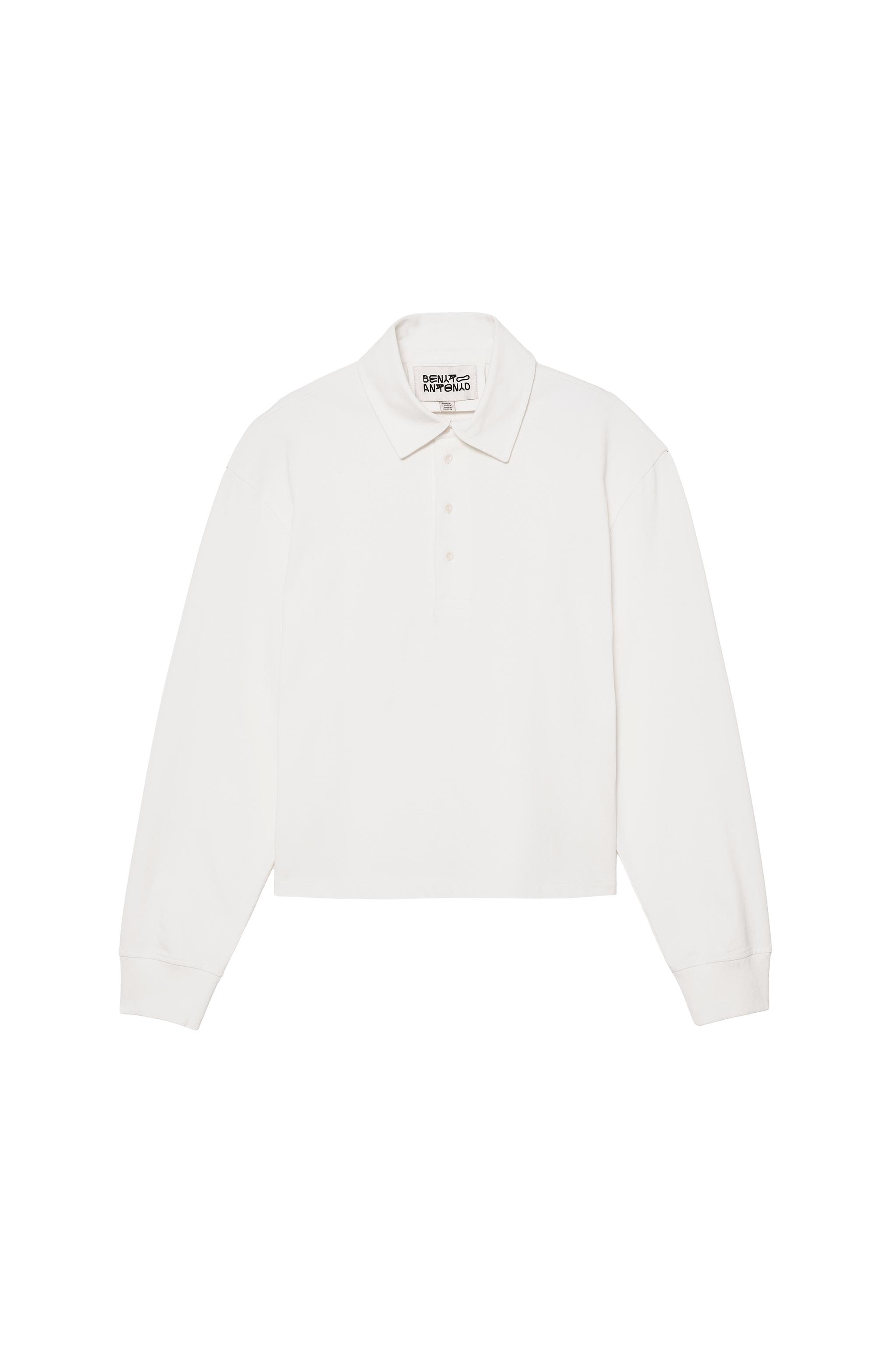 CROPPED FIT COTTON POLO SHIRT - Oyster-white | ZARA United States