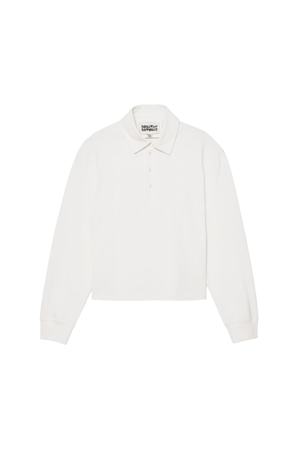 CROPPED FIT COTTON POLO SHIRT