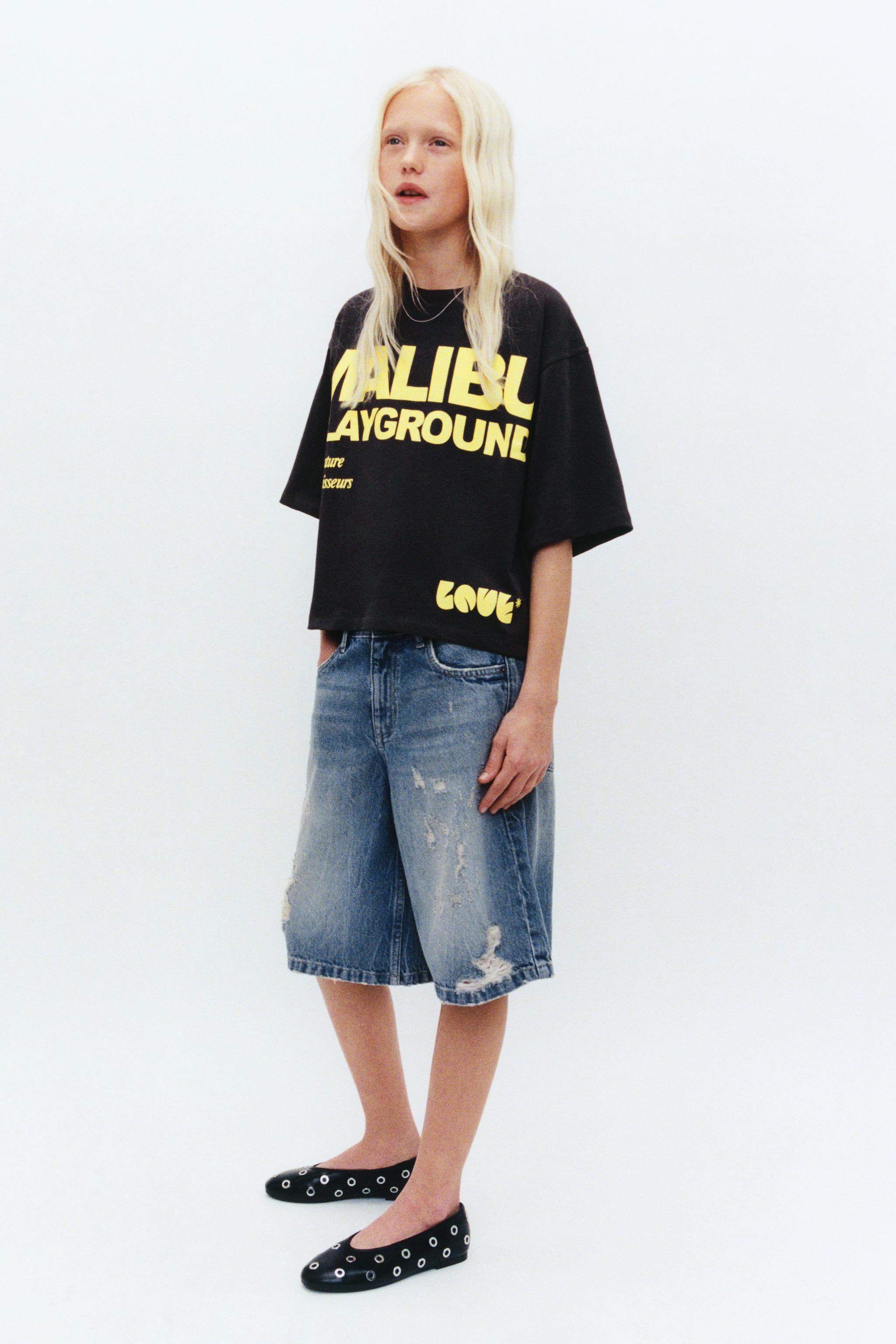 デニムショートパンツ – 女の子 | ZARA 日本
