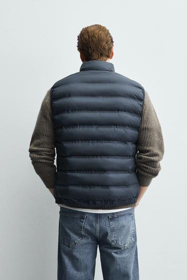 GILET MATELASSÉ LÉGER DÉPERLANT - Bleu marine de Zara - Image 2