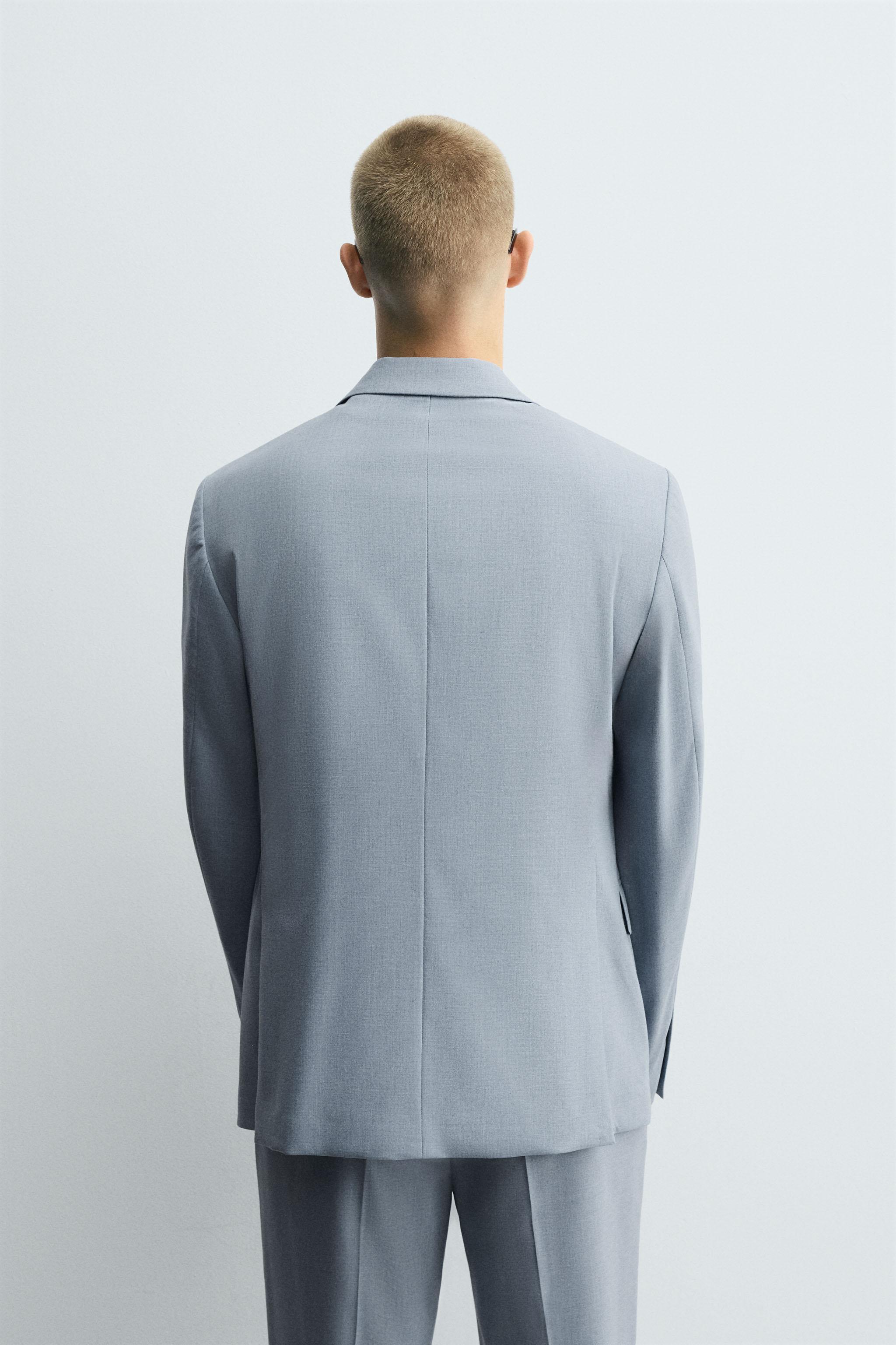 [未使用級]ザラ　スリムフィットブレザーセットアップ　ストレッチ　近年モデル 未使用級]ザラ スリムフィットブレザーセットアップ ストレッチ