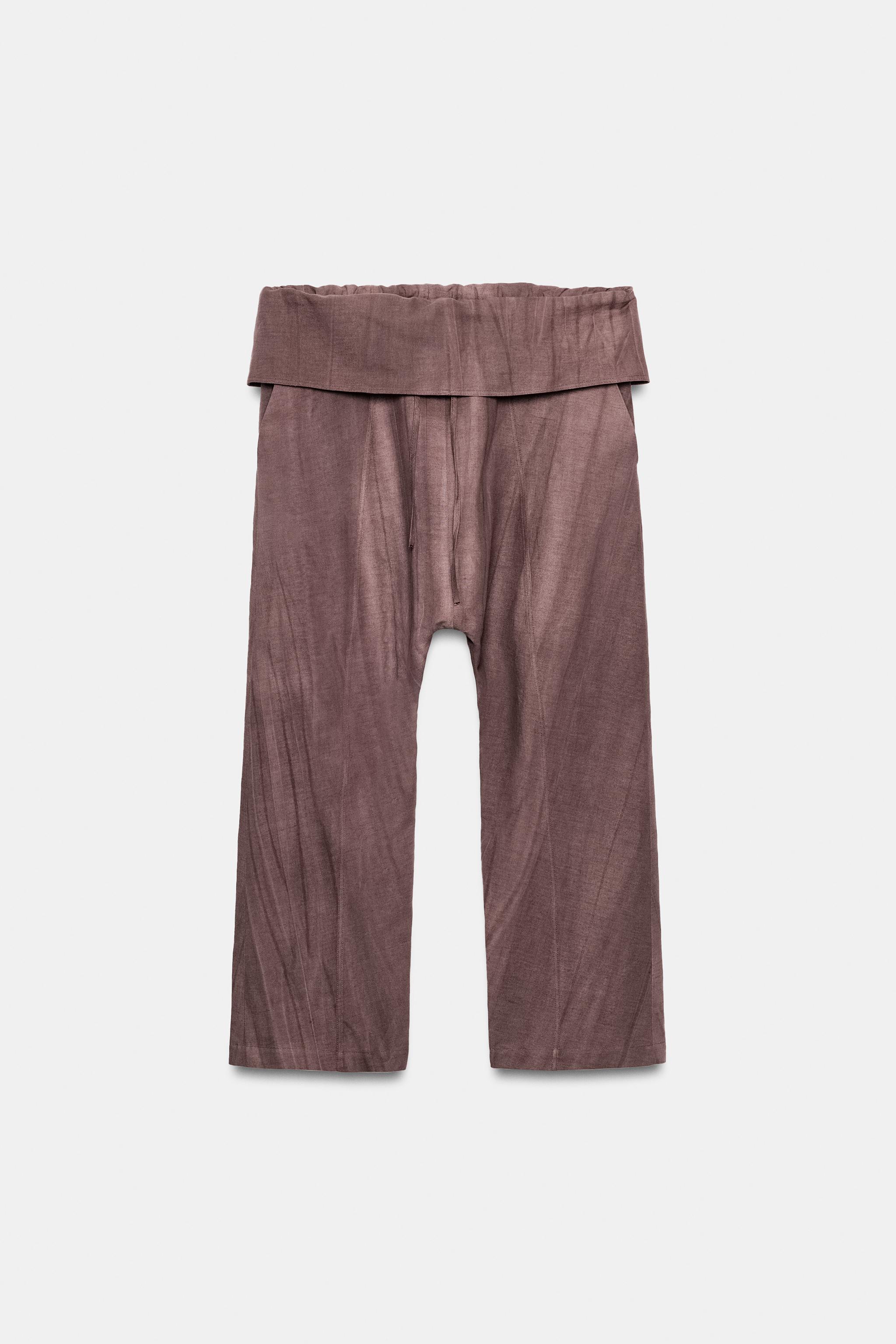 FOLDED WAISTBANDS TROUSERS