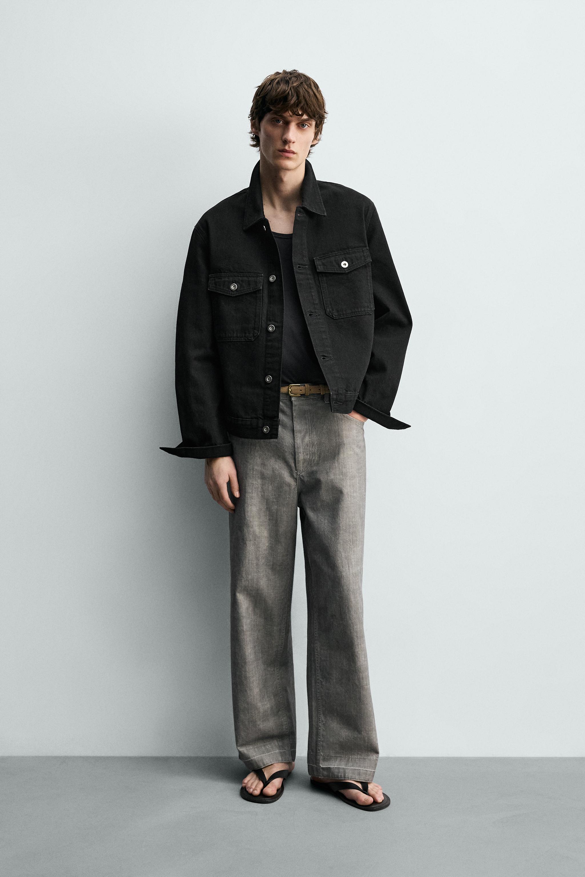 PANTALON STRAIGHT FIT À CHEVRONS