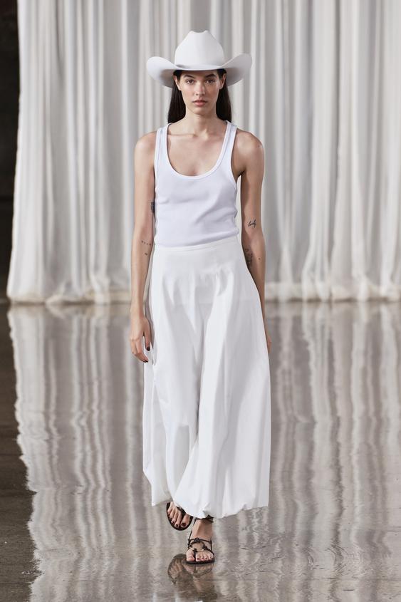 FULL MIDI SKIRT ZW COLLECTION - White | ZARA United States