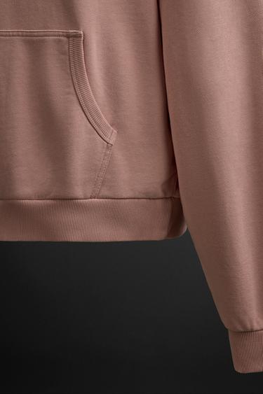 SWEAT À CAPUCHE BRODÉ - Rose de Zara - Image 2