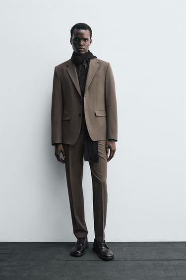 KOMFORTABLE ANZUGHOSE - Braun / Braungrau von Zara