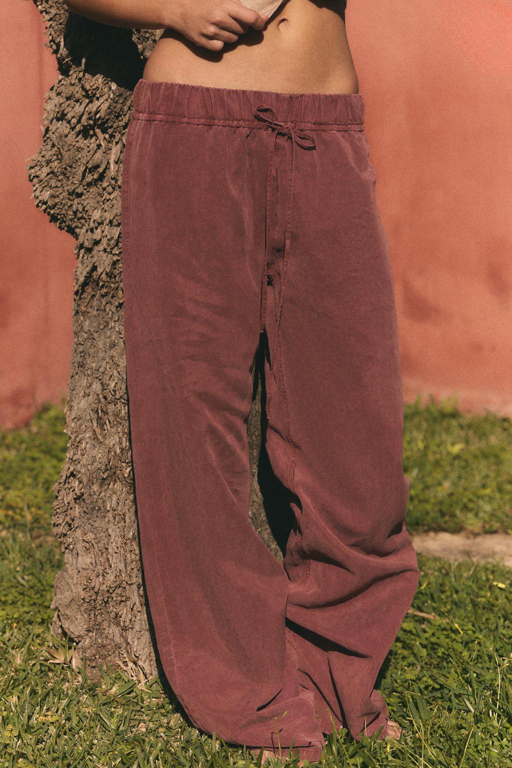 DRAWSTRING FLOWY PANTS - image 2