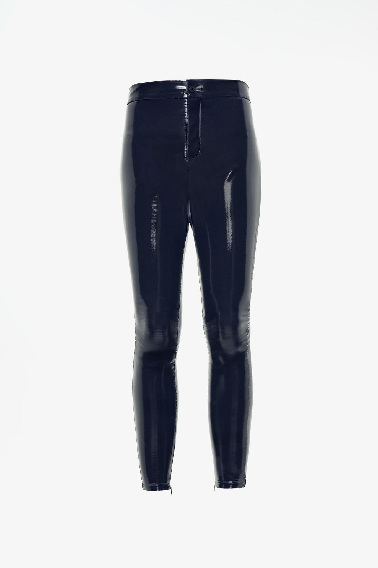 LIMITED EDITION VINYL SKINNY FIT PANTS — navy