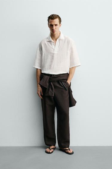 SOEPELVALLENDE JACQUARD POLO - Wit van Zara - Afbeelding 0