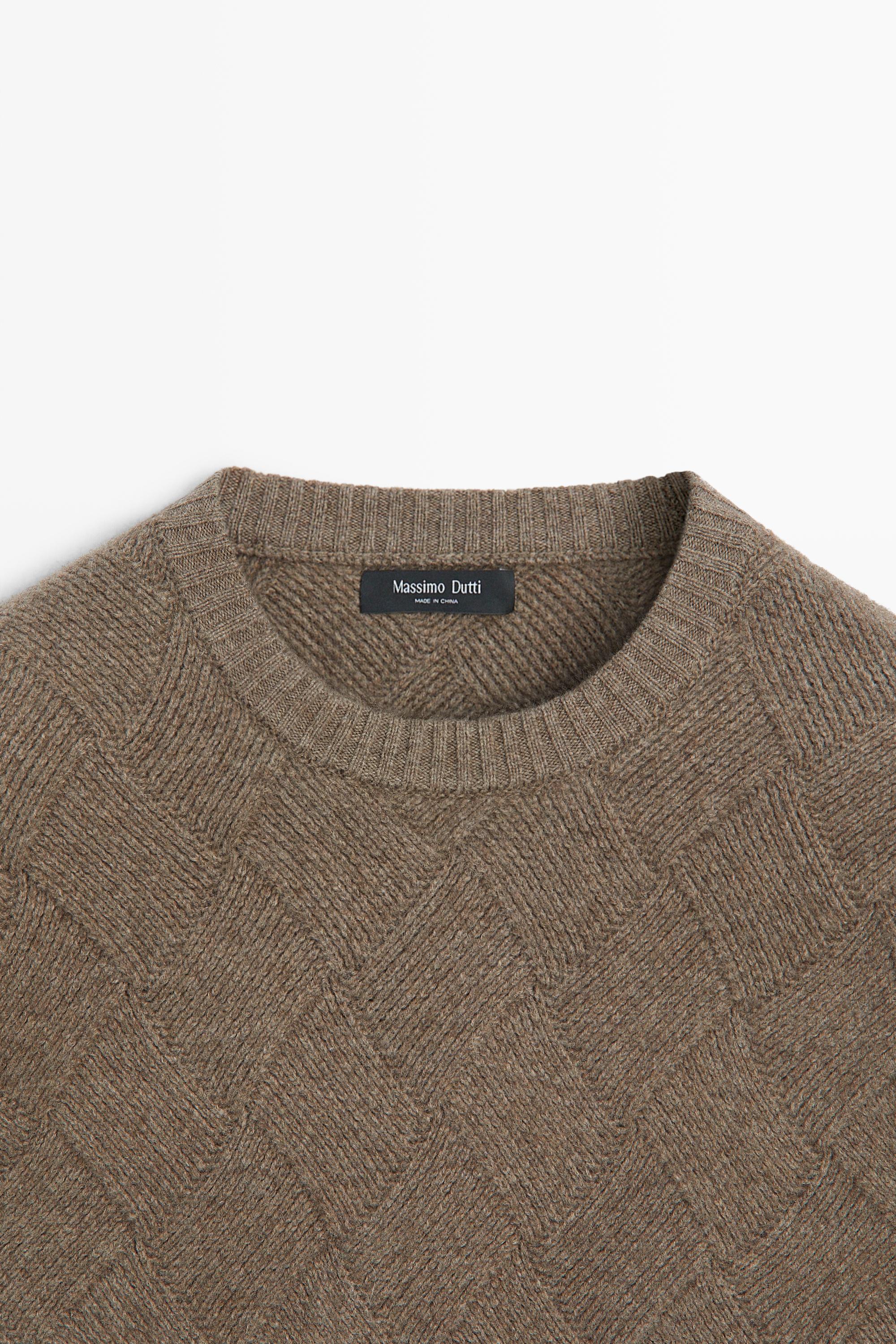 Pull col rond en maille mélangée