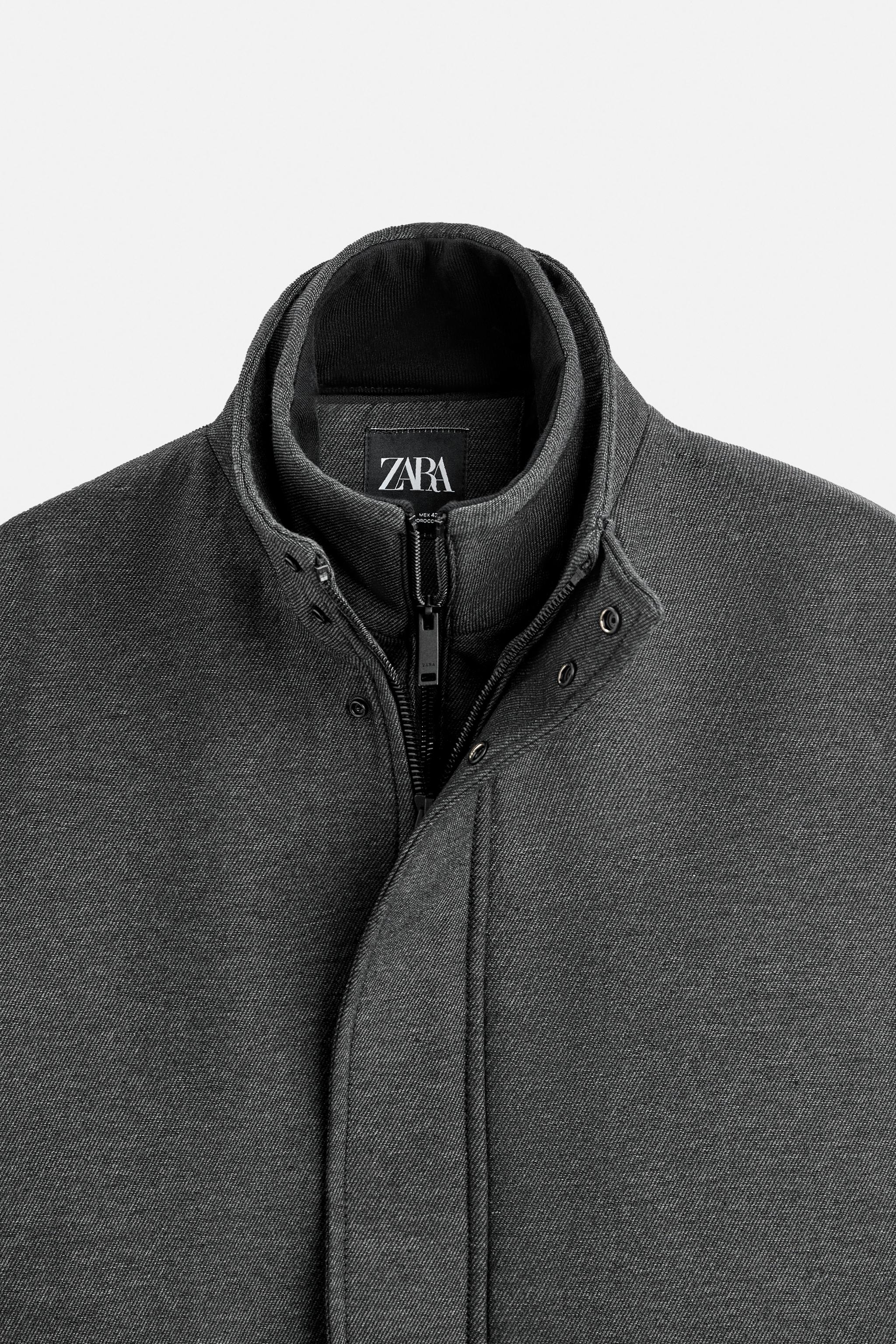 COAT WITH DETACHABLE COLLAR - Anthracite grey | ZARA New Zealand
