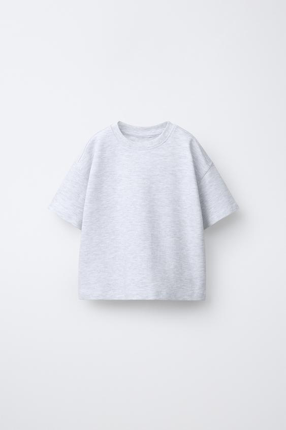 BASIC INTERLOCK T-SHIRT - Grey marl by Zara - Image 0