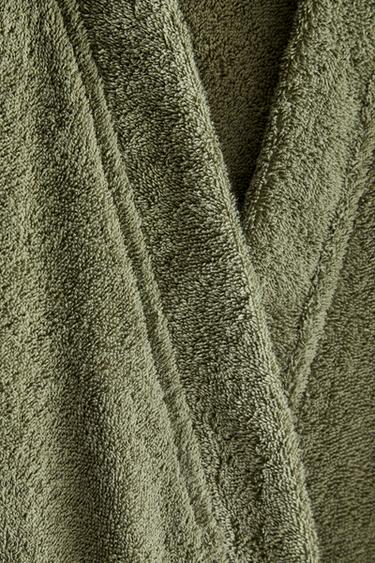 HIGH QUALITY COTTON BATHROBE (420 GXM²) - mid khaki by Zara
