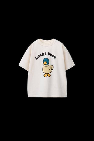 DUCK PRINT T-SHIRT - Mid-ecru by Zara - Image 0