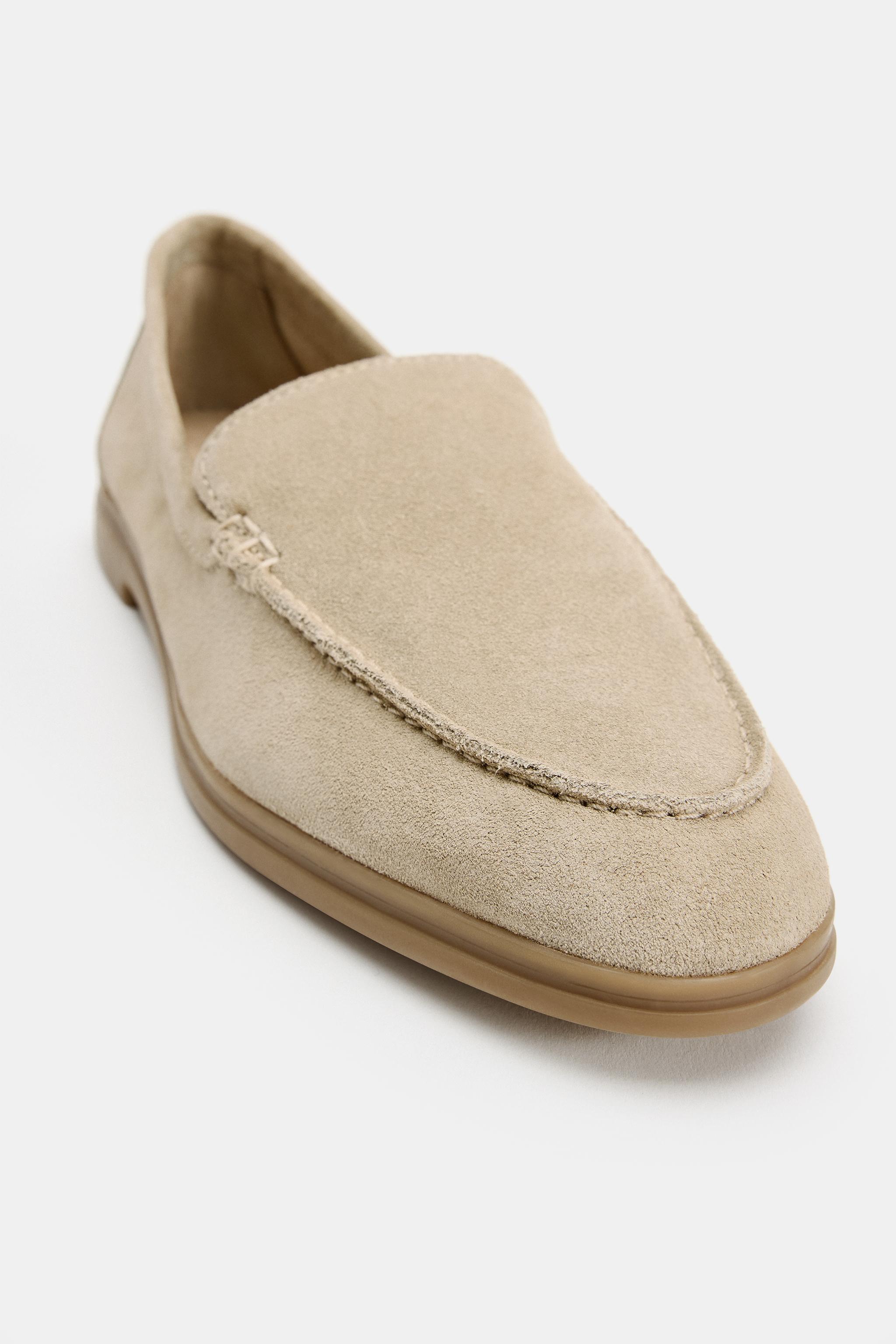 SPLIT SUEDE LOAFERS