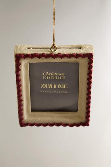 PAPIER-MÂCHÉ FRAME TREE DECORATION - Red by Zara - Image 1