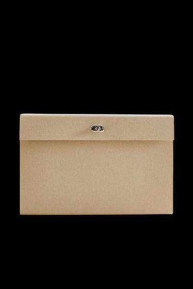 LINEN FILING BRIEFCASE - Ecru by Zara